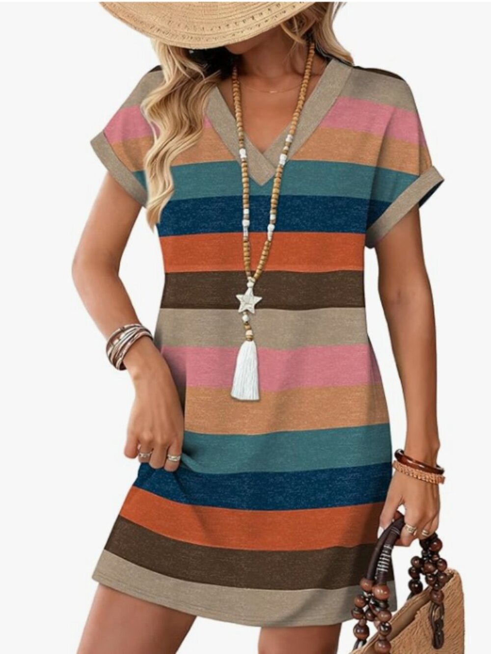 Summer Dresses for Women Casual Tshirt Dress Midi Dresses Fashion Beach Vacation